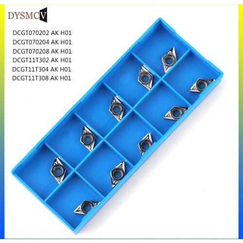 Sale DCGT11T302 AK H01 DCGT 11T308 DCGT070204 DCGT Aluminum Turning Inserts Carbide Blade cnc Lathe Cutter Alu Copper Tool