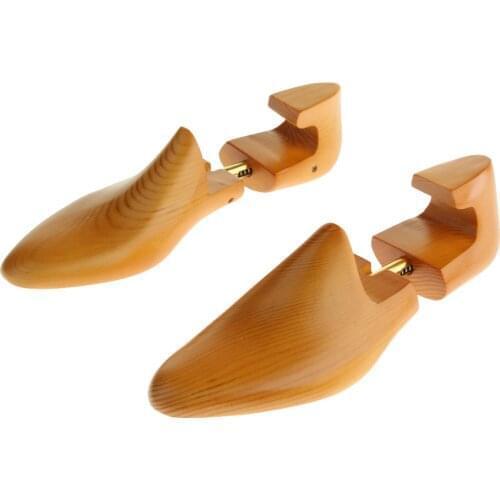 1Pair Womens Mens Adjustable Cedar Wood Shoe Tree Holder Shoe