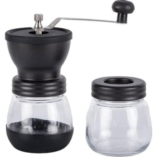 Manual Coffee Grinder Home Household Adjustable Hand Coffee Bean Mill Fine Coarse Grind Hand-cranked Send Sealed Jar
