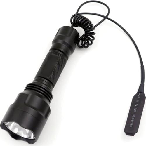 Manta Ray C8 CREE XM-L2 U3 1200 Lumens LED Hunting Flashlight Torch 1-Mode(on/off) with Single Mode Remote Pressure Switch