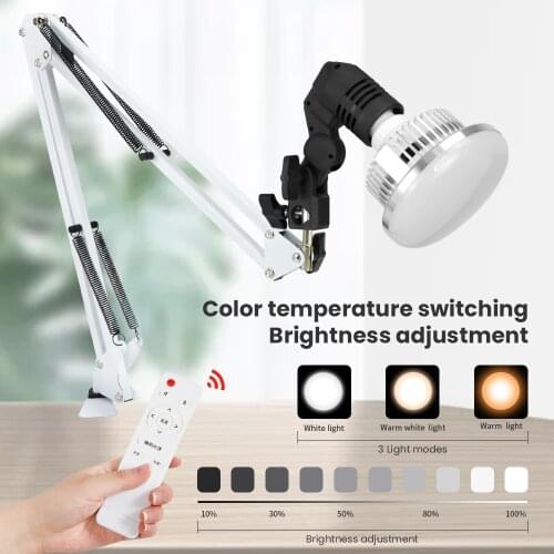 155W Dimmable LED lamp bulb With Long Arm Holder Stand Photography Lighting For Youtube VK Camera Phone Video Shooting Fill Lamp
