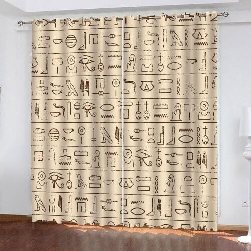 Blackout Curtain Printing Blackout Curtain Living Room Bedroom sign Decor Curtains For Window Treatment