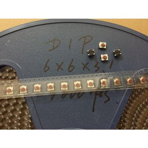 Taiwan Round DIP Tact Switch Patch 6*6*3.1 Waterproof and Dustproof DTSJW-66R IP67