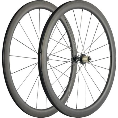 Carbon Wheels Road Bike 45mm Clincher 700C Wheel 25mm Wide U shape 3K Bicycle Wheelset