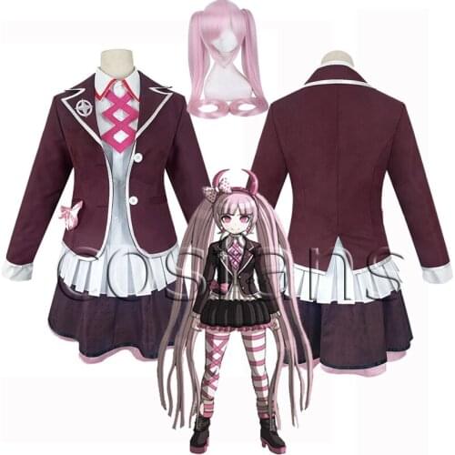 Danganronpa Another Episode: Ultra Despair Girls Utsugi Kotoko Utsugi Costumes Uniform Zettai Zetsubo Shojo: Danganronpa Dresses