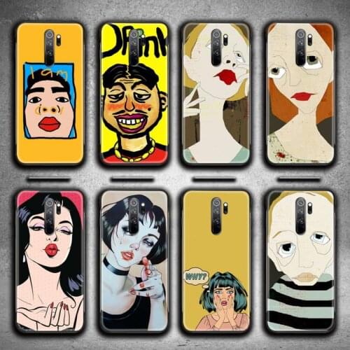Funny Cartoon Print Phone Case for Redmi 9A 8A 7 6 6A Note 9 8 8T Pro Max Redmi 9 K20 K30 Pro