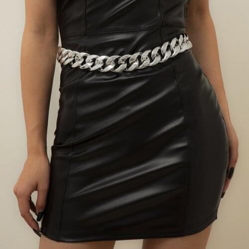 Woman Waist Chain Trendy Night Club Party Body Jewelry Accessories Goth Thick Chains Rave Party Punk Women Sexy Decorations