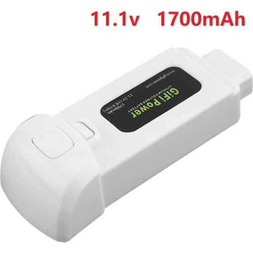 1Pcs 11.1V 1700mAh 18.87Wh Rechargeable Battery for Yuneec Breeze Flying Camera Drone Extra Replacement Lipo Battery