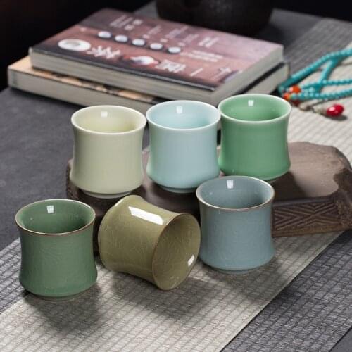 1pcs/3pcs China Ceramic Tea Cup White Porcelain Coffee Cups Pottery Personal Single Drinkware Wine Mug Teacup Wholesale