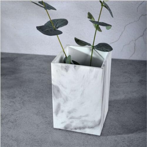 1Pc Marbling Pattern Makeup Brushes Pens Holder Box Travel Portable Cosmetic Pens Storage Box Table Organizer Case