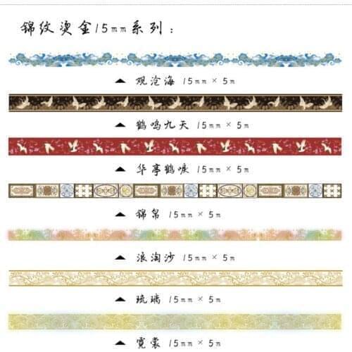 1pcs Gilding Tape Sticker Scrapbook Sticker Home Decoration Party Decoration Decorative Stickers for Hand Books