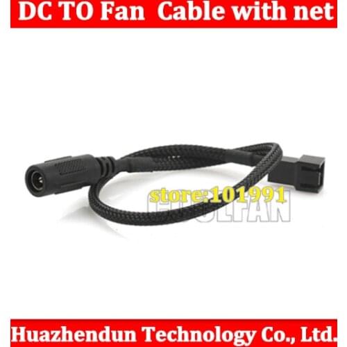 10PCS DC 5.5 x 2.1mm Female to 4Pin PWM Fan convert cable D type to Fan Power cable adapter cable