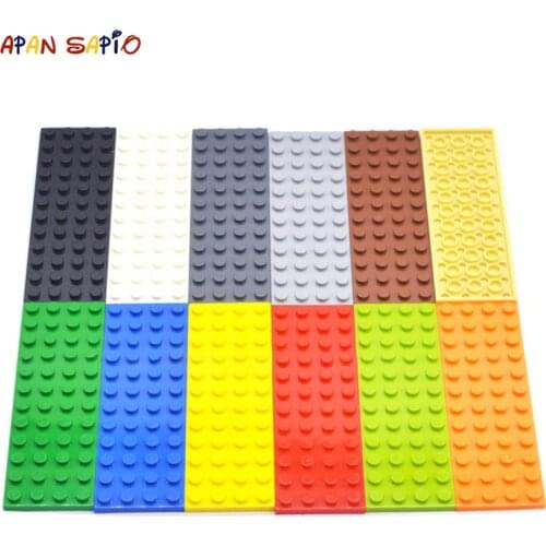 10PCS lot DIY Building Blocks Thin Figures Bricks 4x12 Dots Educational Creative Toys for Children Size Compatible With lego