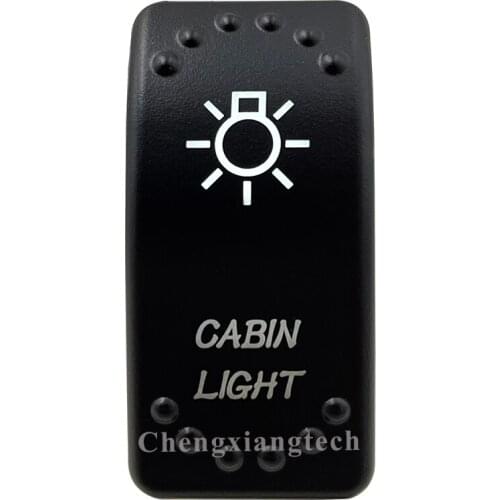 12v/24v Car Boat CABIN LIGHT Rocker Switch White Led 3 Pin SPST On Off Replacement for Carling ARB STYLE Waterproof IP66