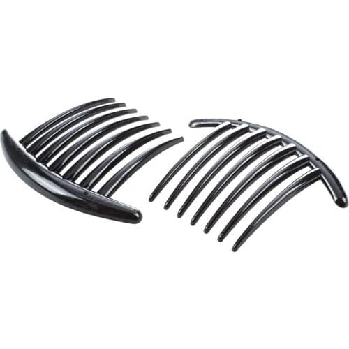 2pcs Hair Comb Pin Accessories Plastic Women Lady Fashion Black