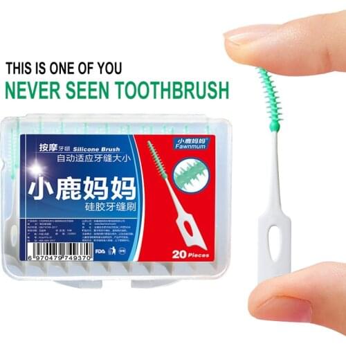 10pc Adults Interdent Brush Clean Between Teeth Floss Toothpick Push-pull Orthodontic Denta Cleaning Brushes Oral Care Tool