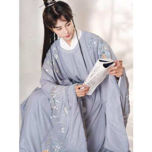 2021 chinese men hanfu costume ancient hanfu for men satin robe chinese traditional dress swordsman outfit male hanfu clothes