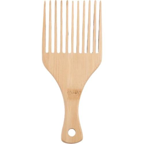 Anti-static Natural Bamboo Hair Pick Comb Scalp Massage Long Tooth Detangling Combs Afro Hair Lift Styling Accessories