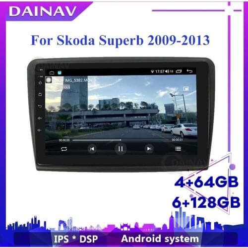 Car Stereo Autoradio Player HD Screen For Skoda Superb 2009-2013 Tesla Style Car Radio GPS Navigation Head Unit