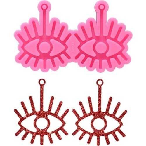 Shiny Fish Bone/Eyes Shape Earrings Epoxy Resin Mold Keychain Silicone Mould A0NF