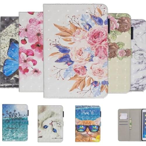 3D Painted For Samsung Galaxy Tab A6 A 6 2016 10.1 T585 T580 wallet Flip Stand case coque SM-T580 Tablet Cover Protector funda