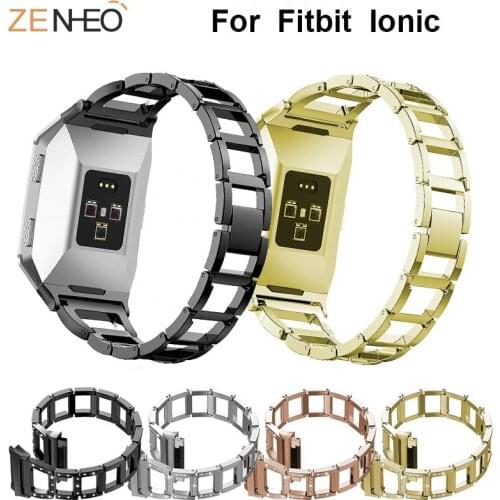 For Fitbit Ionic Metal watches bands men women‘s wristband Rhinestone replacement For Fitbit Ionic watchband drop shipping