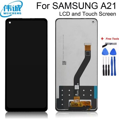 For Samsung Galaxy A21 Lcd A215 SM-A215U LCD Display Touch Screen Digitizer Glass Assembly For samsung A21 lcd sensor