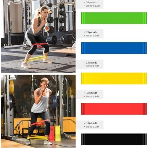 Yoga Resistance Bands Elastic Pilates Sport Training Exercises Fitness Workout Bands Loop Crossfit Gym Fitness Workout Equipment