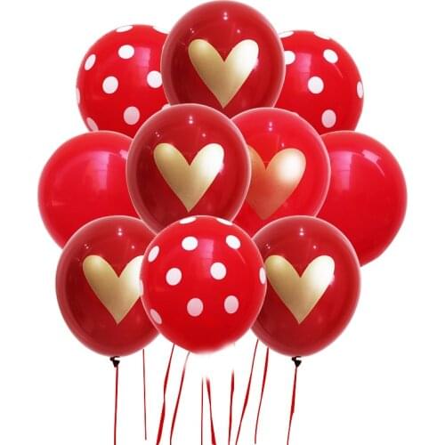 50 /100pcs 12 inch Red Love Heart latex balloons wedding confession anniversary Decoration Air Balloon Marriage gift Helium Ball