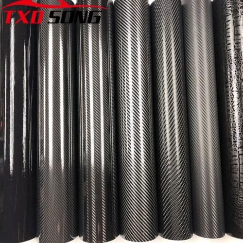 2D 3D 4D 5D 6D Glossy Carbon Fiber Vinyl Car Wrap Film Sheet For Car Sticker Laptop Skin Motorcycle Wrapping