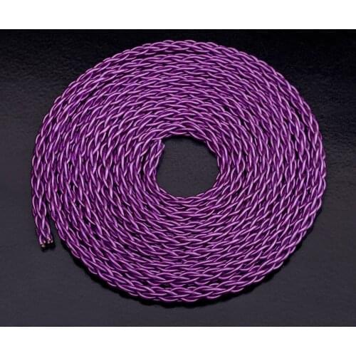 HPC-007 HiFi Hi-end Top class Headphone Earphone Cable single colour customized pure sliver 4N 99.99% OFC Copper headphone cable