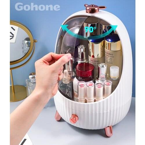 2021 New Cosmetic Storage Box Cute Penguin Shape High Capacity Skin Care Products Lipstick Face Cream Emulsion Organizer Case