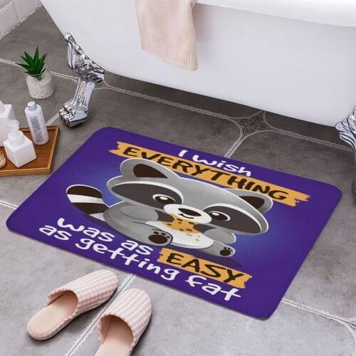 Fat raccoon 3D Print Doormats Rectangle Non-Slip DoorMat Bedroom Kitchen Entrance Print Door rugs Dropshipping
