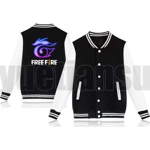 Baseball Jackets Coat Streetwear Game Free Fire Garena Roupa Angelical Print Hoodie Sweatshirt Unisex Pullover Harajuku Tracksui