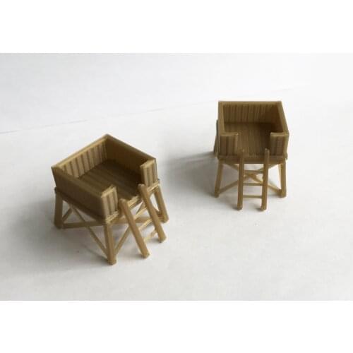 Outland Models Wood Style Watchtower / Guard Tower x2 HO OO Scale Railway Layout