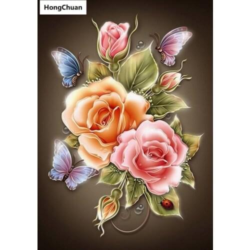 Vintage Flower 5D DIY Full Square/Round Diamond Painting Diamond Embroidery Mural Diamond Cross Stitch Home Decoration Gift