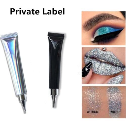 Wholesale Sequined Primer Eye Makeup Cream Waterproof Sequin Glitter Eyeshadow Glue Lasting Base Makeup Private Label Cosmetics