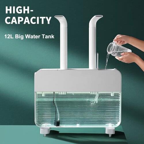 2021 High Quality 12L Portable Humidifier 600ML/H Big Fog Double Mist Outlet Vegetable Fresh-Keeping Spray For Garage Commercial