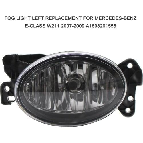 Fog Light Left/Right Complete Clear Lens Halogen Bulb Replacement for Mercedes-Benz E-class W211 2007-2009 A1698201656