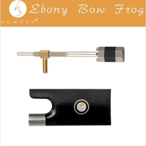BOWORK Ebony Violin Bow Frog Replacement Violin Bow Parts For Professional Violin Makers W/Frog Screw