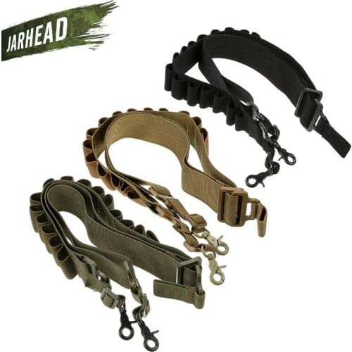 Holds Up 15 Shotgun Shells (12 or 20 Gauge) Airsoft Hunting Ammo Pouch Adjustable Tactical Shotgun 2 Point Sling Strap