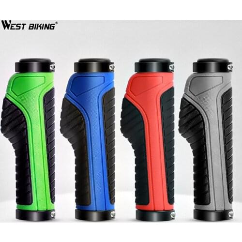 WEST BIKING Bicycle Grips Anti-skid Bike Handlebar Rubber Grips Lockable Bicycle Bar Grips Bike Parts Accessories MTB grips
