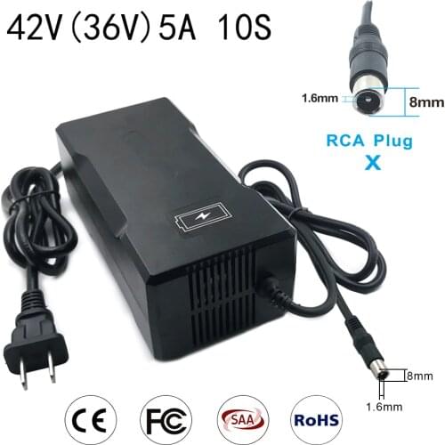 42V 5A Lithium Battery Charger For 36V 10S M365 Li-ion Car Hoverboard Pack Lipo Electric Bike Scooter Bicycle Tool With CE ROHS