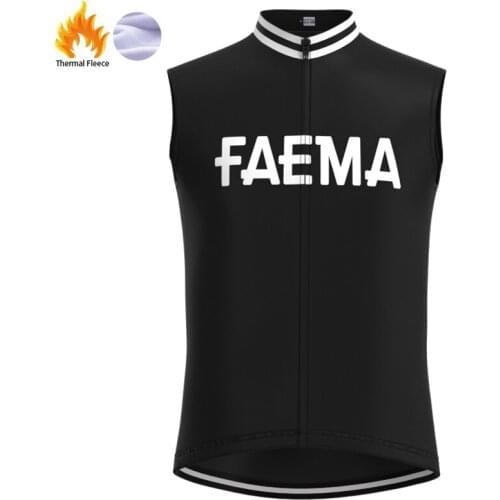 1955 Competition Italy FAEMA Team Man Retro Black Cycling Jersey Fleece sleeveless Clothing Bike Jersey maillot ciclismo hombre
