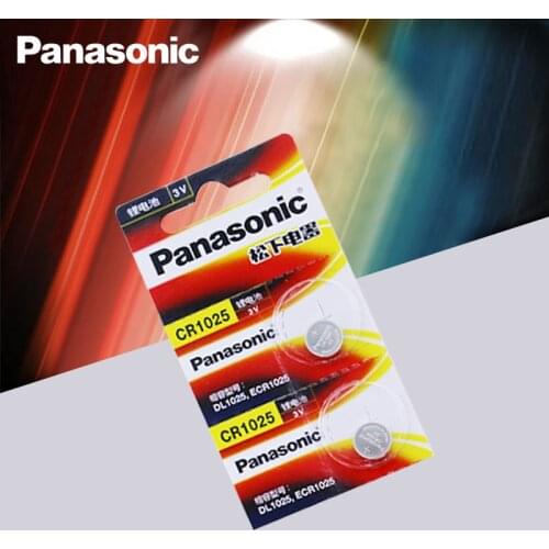 2PCS/LOT New Panasonic 100% Origina CR1025 CR 1025 3V Lithium Button Battery Coin Cell Batteries