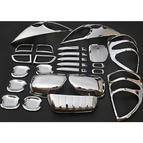 29PCS Car ABS Chrome for Toyota Land Cruiser Prado 120 J12 2003 2004 2005 2006 2007 2008 2009 Accessories