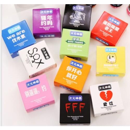 55 PCS/LOT( 5pcs/box 11 boxs/lot) Cartoon Funny Condom Shape Wet Wipe Wet Tissue Clean Skin&dating Halloween Entire Toy Sexy