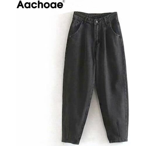 Джинсы МОМ Aachoae China At AliExpress