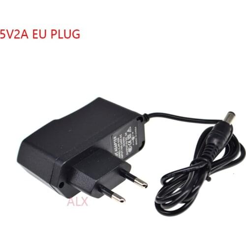 DC 5V2A 5V 2A Power Supply Adapter EU PLUG 100V-240V 220V AC TO DC Converter 2000MA 5.5*2.1MM 5.5MM*2.5MM FOR ARDUINO UNO R3