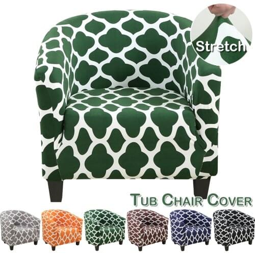 Club Chair Slipcover Stretch Armchair Cover Sofa Cover Furniture Protector Living Room Decoration Morocco Print Tub Chair Covers